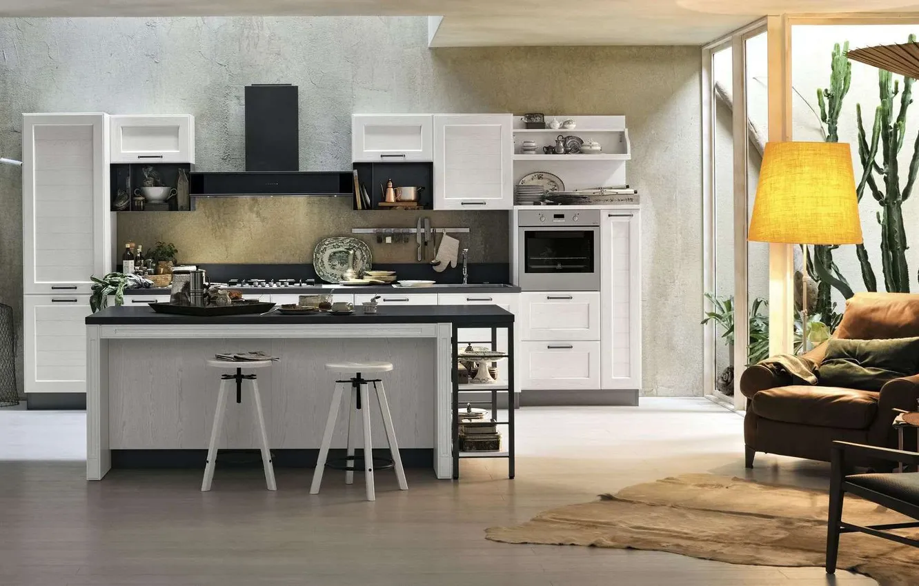 Фото обои стиль, интерьер, Италия, кухня, столовая, итальянский дизайн, Cucina Punta Ala