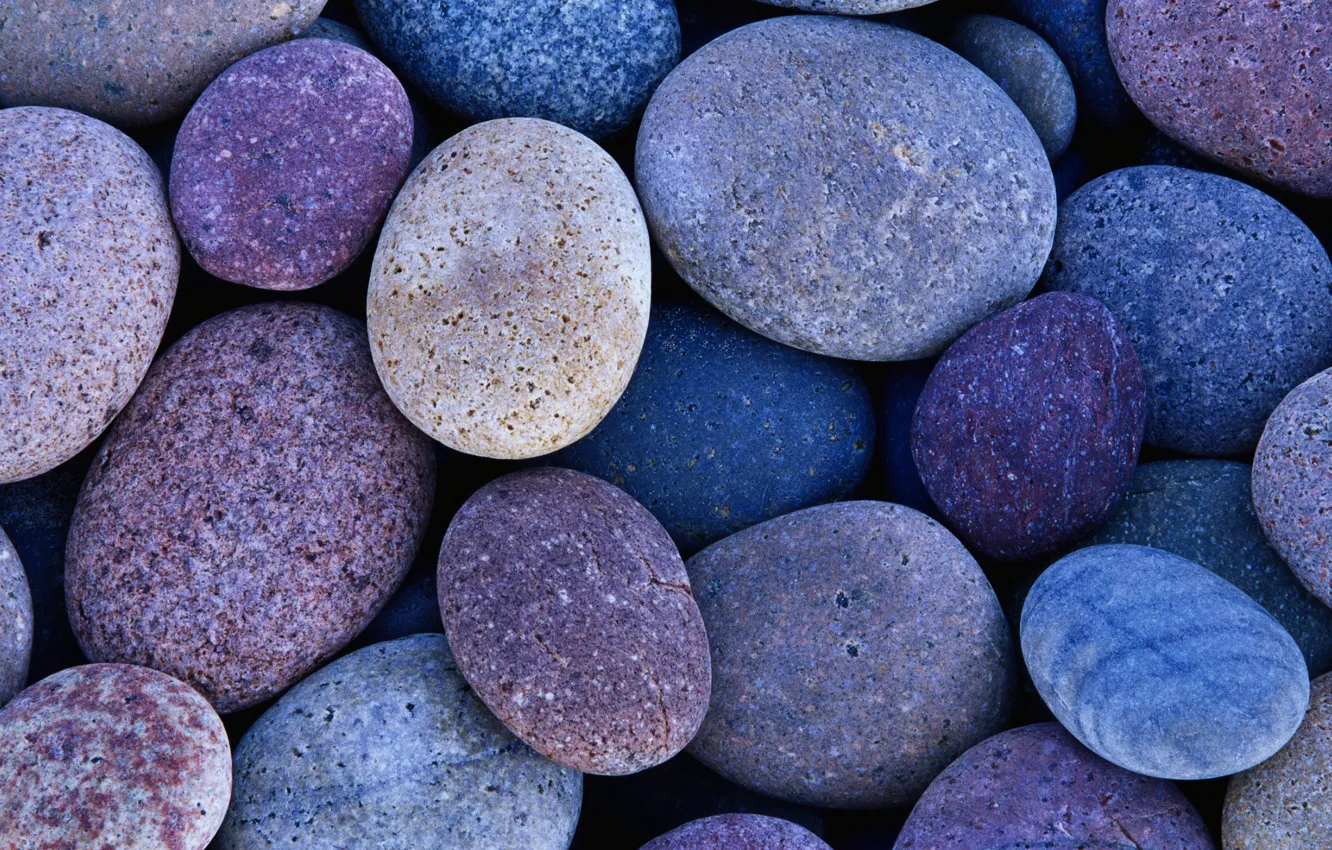 Фото обои фиолетовый, синий, галька, камни