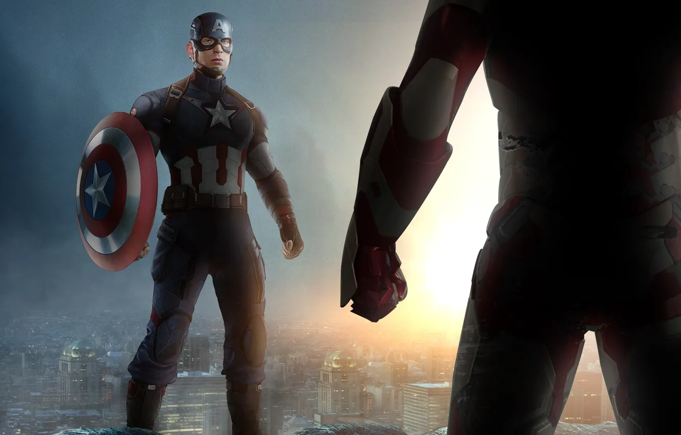 Фото обои команда, Captain America, Капитан америка, Civil War, Раскол мстителей