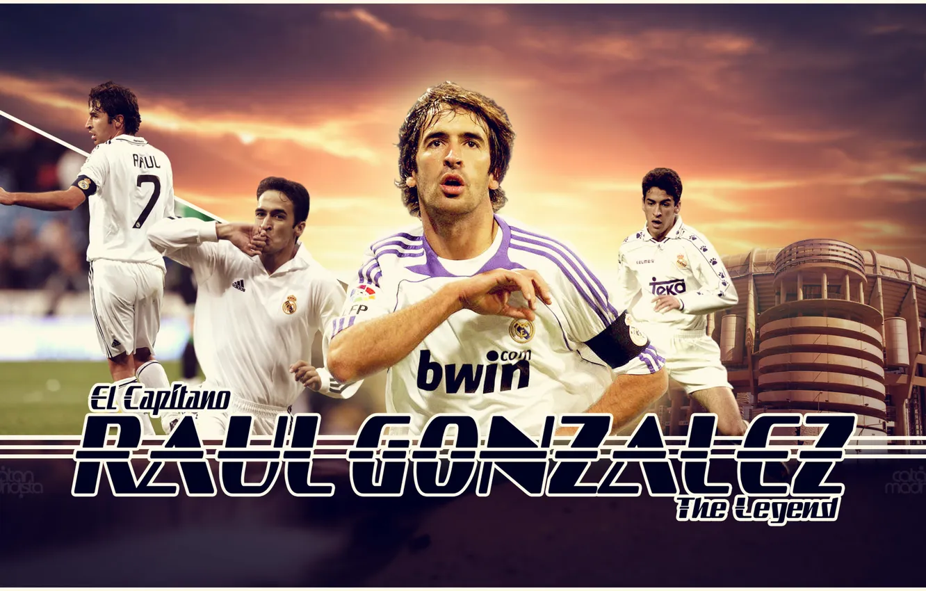 Фото обои Legend, Football, Real Madrid, Soccer, Raul, Raul Gonzalez Blanco, Spanish, Raul Gonzales