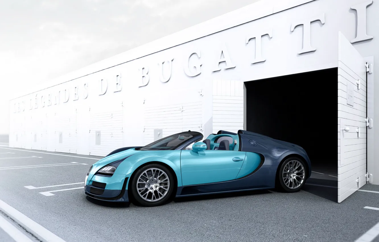 Фото обои supercar, Bugatti Veyron, бугатти, автообои, Grand Sport, Vitesse