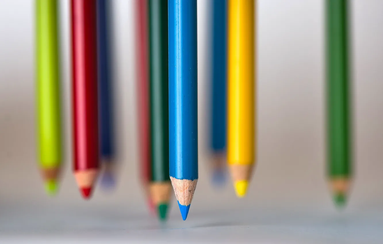 Фото обои цвет, карандаши, форма
