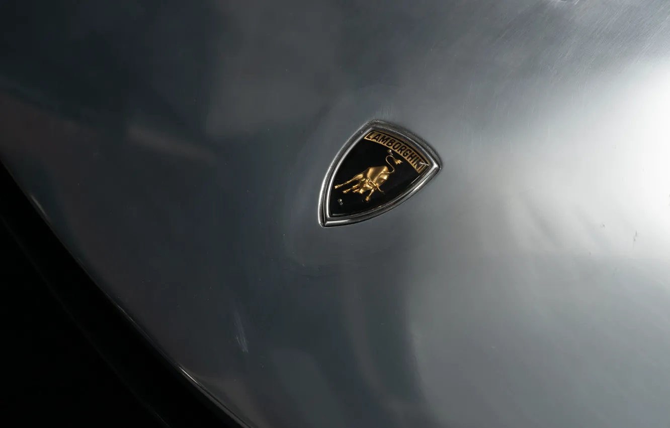 Фото обои Lamborghini, 1971, logo, Miura, badge, Lamborghini Miura P400 S