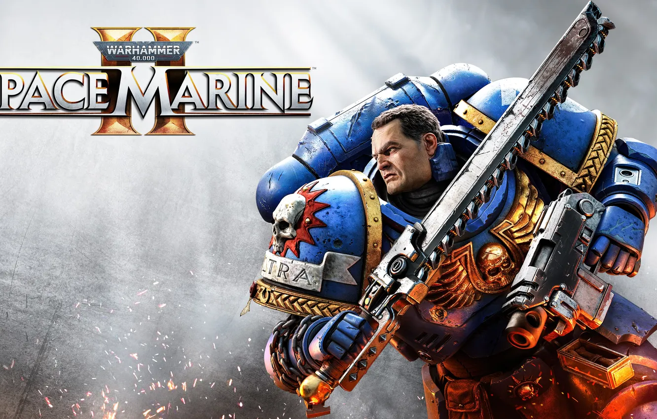 Фото обои Games, Warhammer 40K, Titus, Key Art, 2024 Games, Space Marine 2