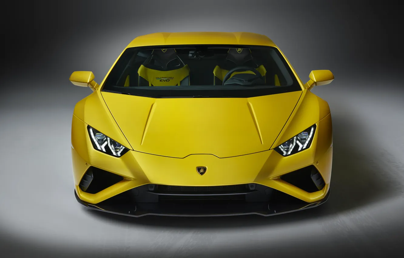 Фото обои Lamborghini, вид спереди, Huracan, 2020, RWD, Huracan Evo