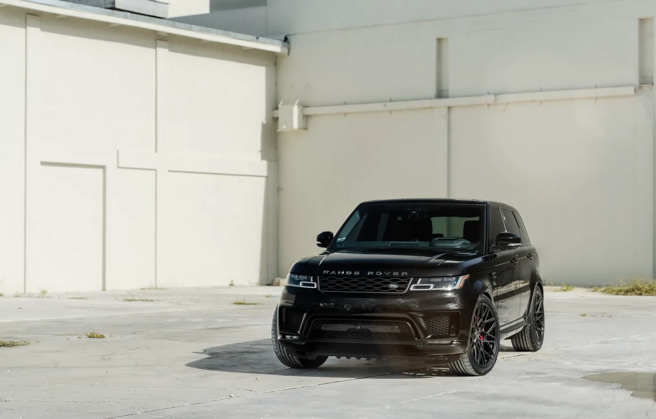 Фото обои Land Rover, Range Rover, Black, Sport, Vossen, Sight, Restyle