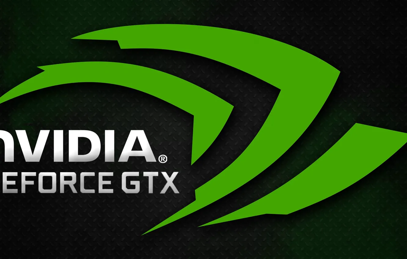 Фото обои green, logo, nvidia gtx