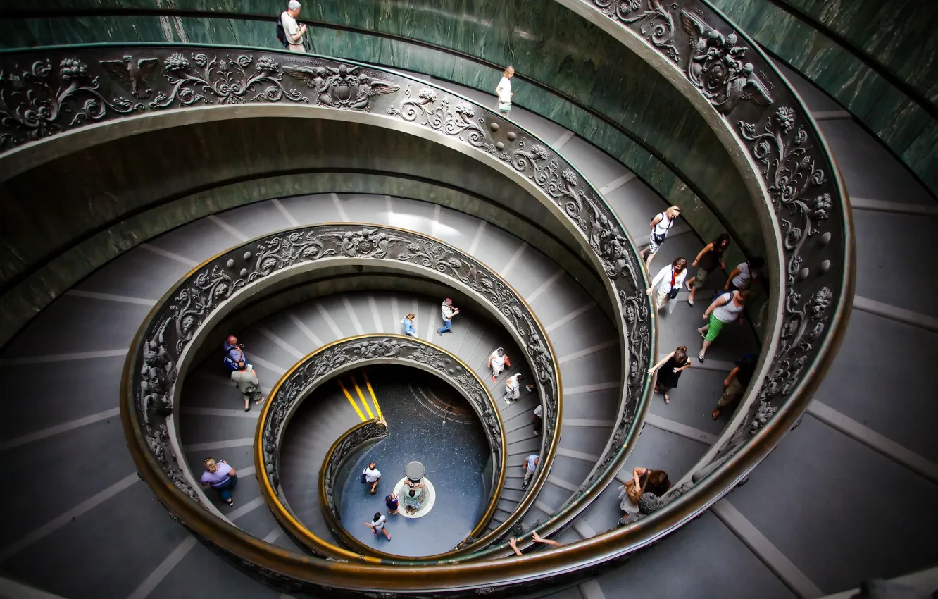 Фото обои Ватикан, винтовая лестница, музеи