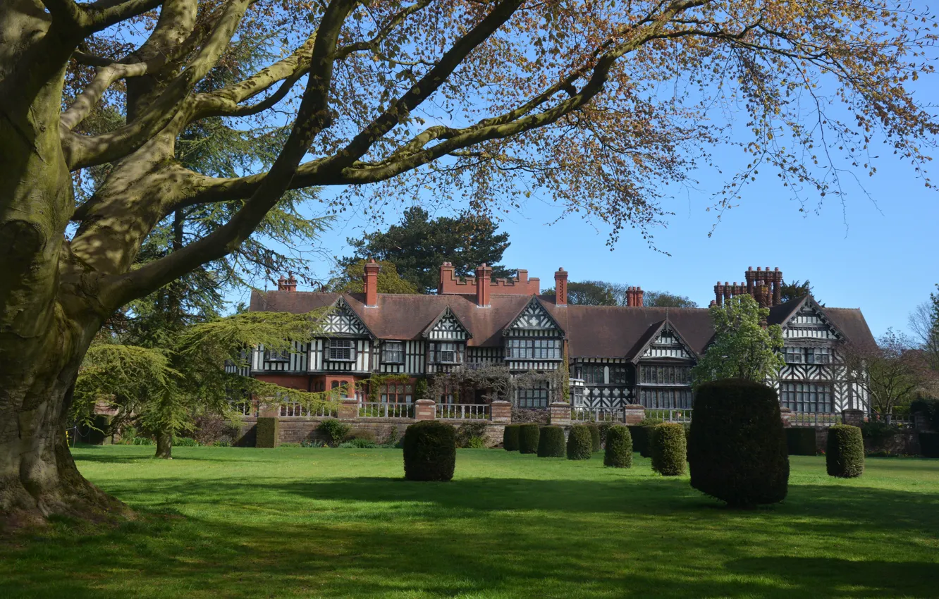 Фото обои осень, парк, Англия, Великобритания, архитектура, park, autumn, England