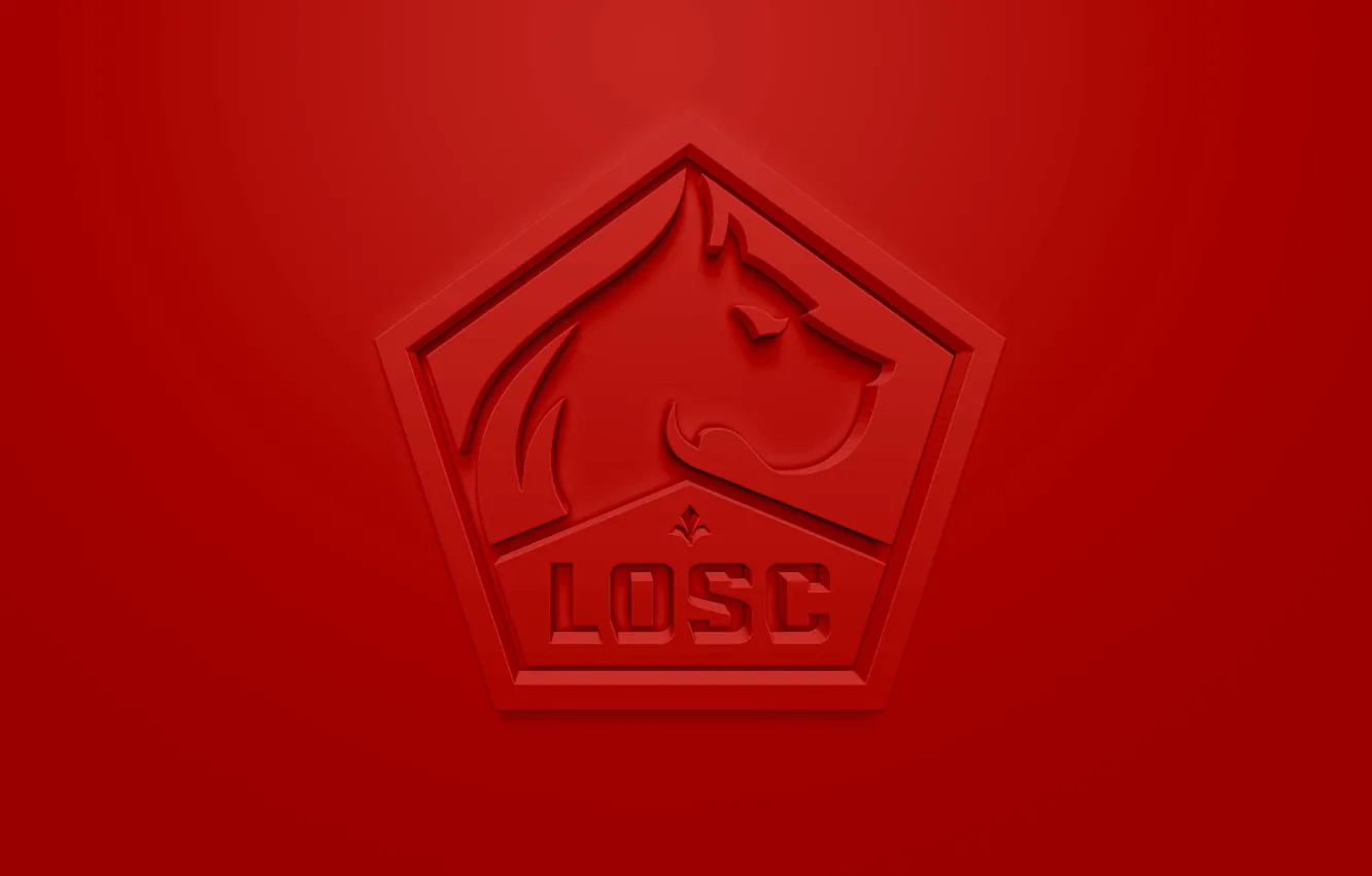 Фото обои wallpaper, sport, logo, football, Ligue 1, Lille OSC