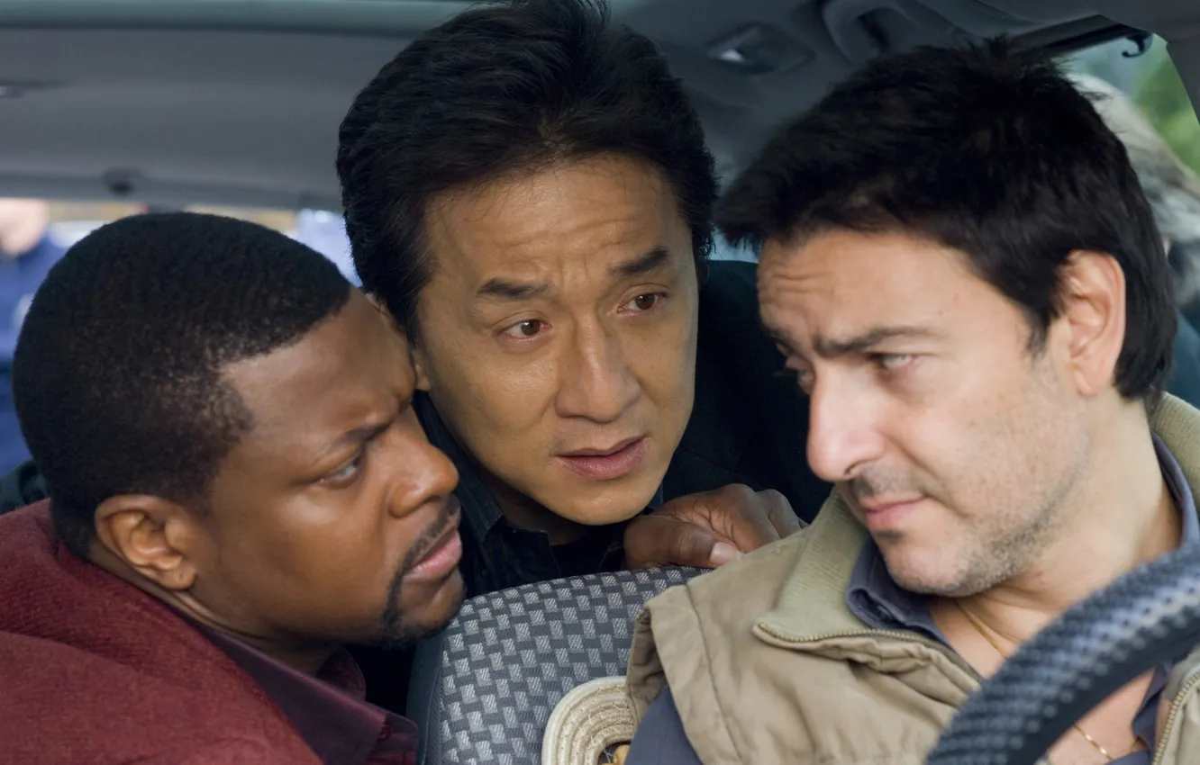 Фото обои Jackie Chan, Chris Tucker, Час Пик - 3, Yvan Attal