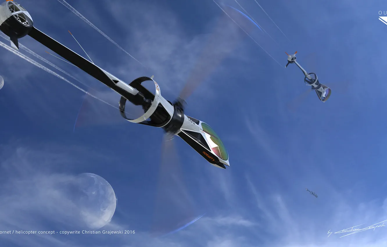 Фото обои планета, helicopter, летающие аппараты, The Hornet