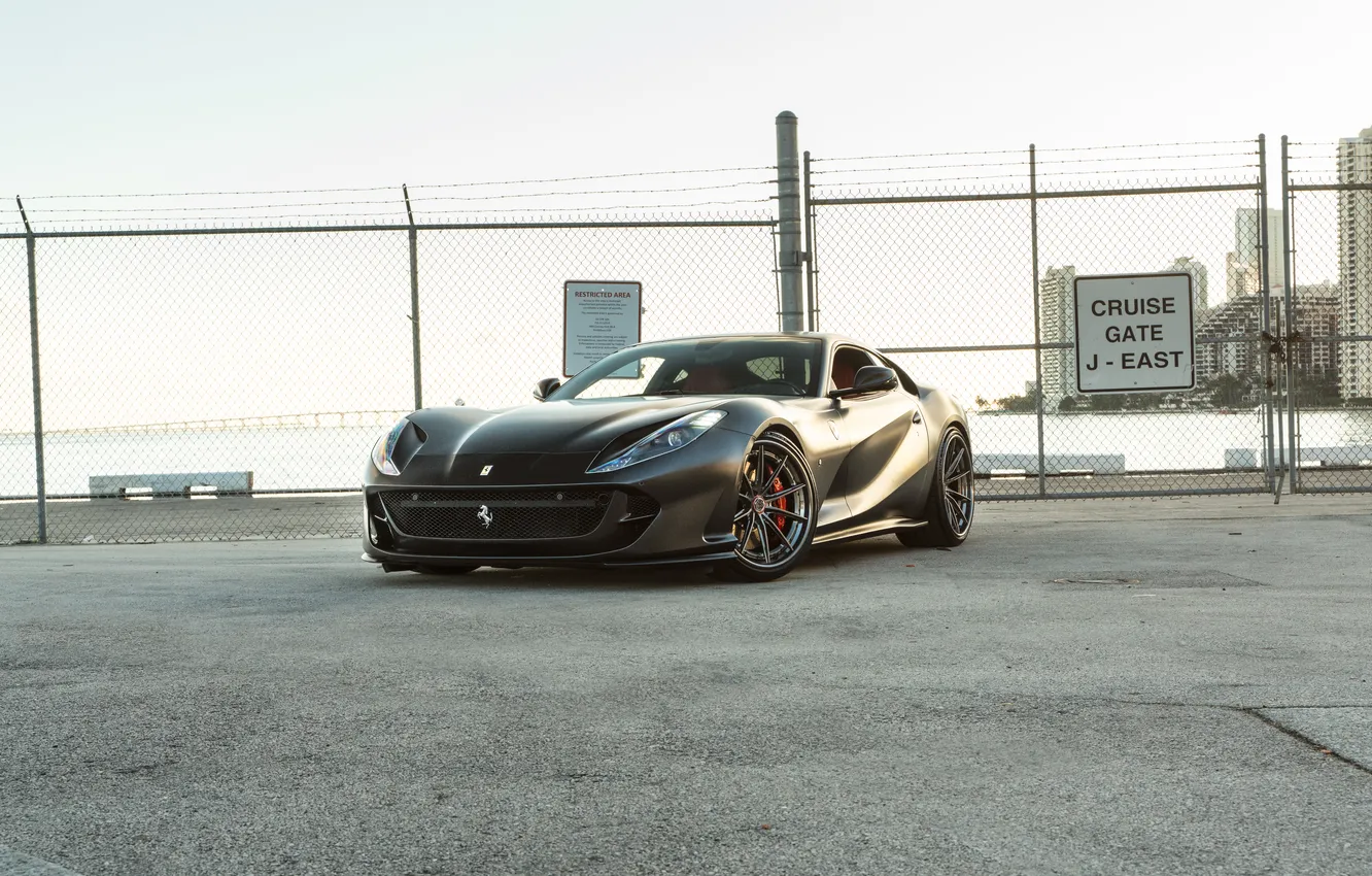 Фото обои Ferrari, Black, 812 Superfast