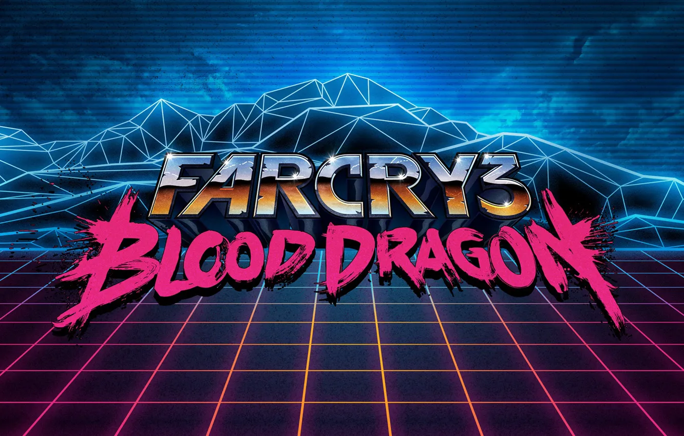 Фото обои неон, 80s, neon, Far Cry 3, Far Cry 3: Blood Dragon, 80s neon style