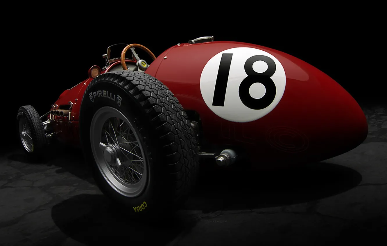 Фото обои машина, фон, спорт, Ferrari 500 F2 1952