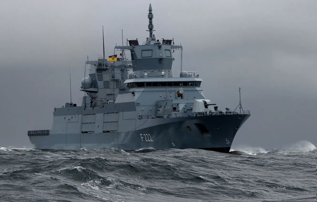 Фото обои фрегат, ВМС Германии, FGS Baden Wuerttemberg