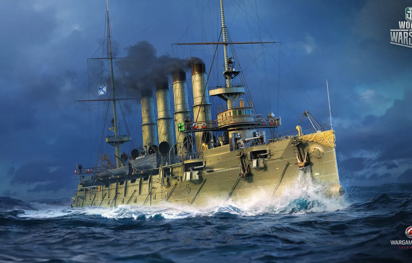 Фото обои океан, игра, корабль, World Of Warships