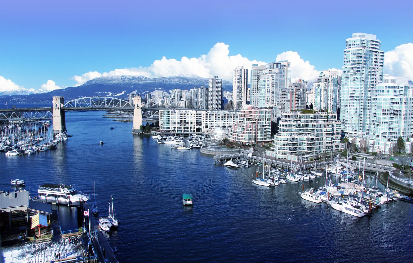 Фото обои city, Vancouver, bay