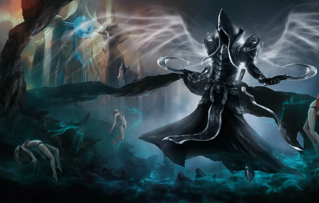 Фото обои тьма, diablo 3, Diablo III: Reaper of Souls, malthael
