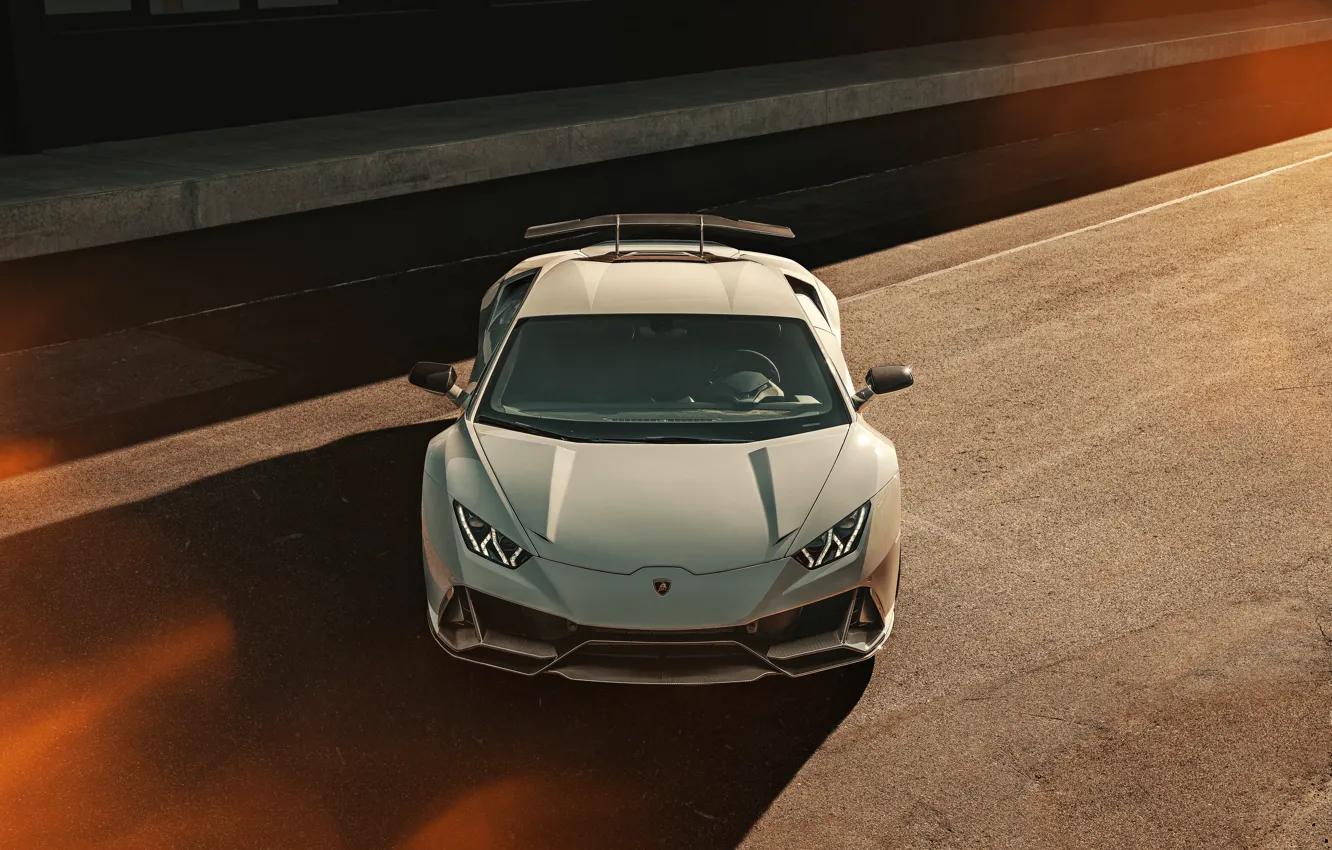 Фото обои Lamborghini, front, Huracan, Novitec Lamborghini Huracan EVO