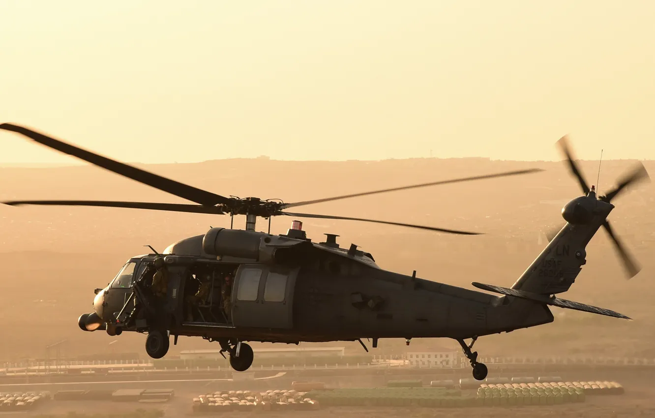 Фото обои UH-60, Black Hawk, американский многоцелевой вертолёт, Sikorsky Aircraft