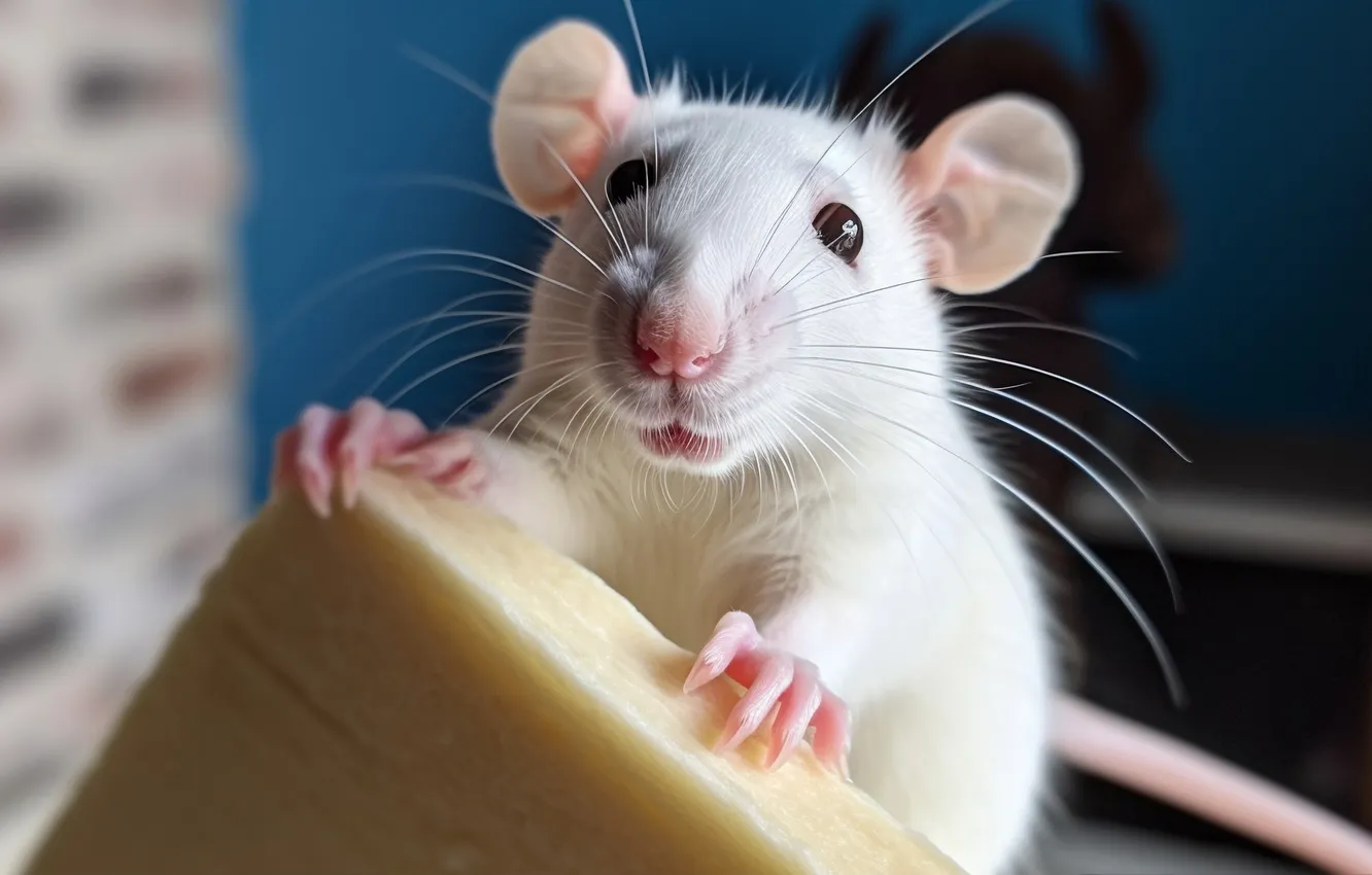 Фото обои food, cute, rat, indoors