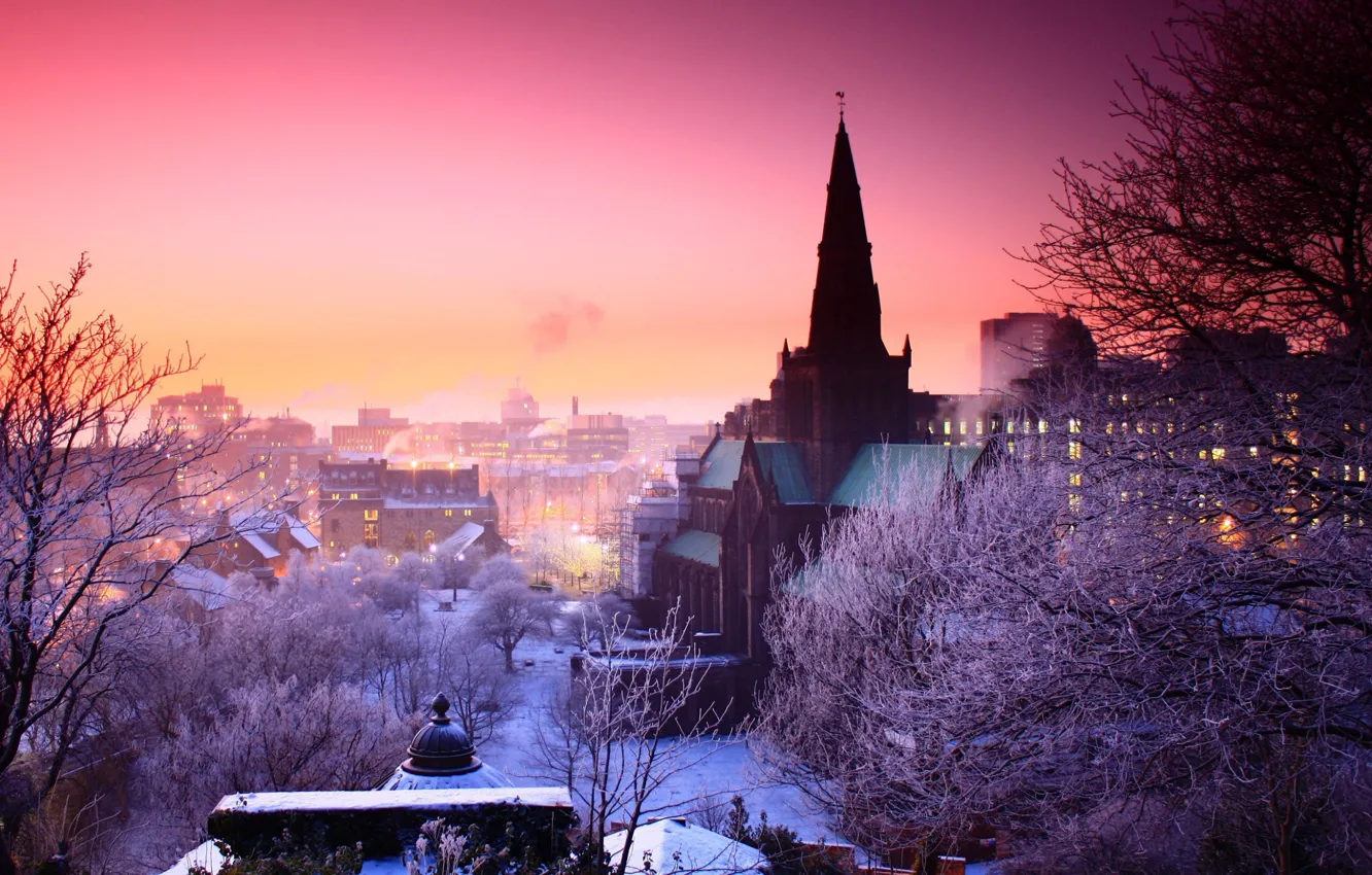 Фото обои зима, город, фото, Прага, Чехия