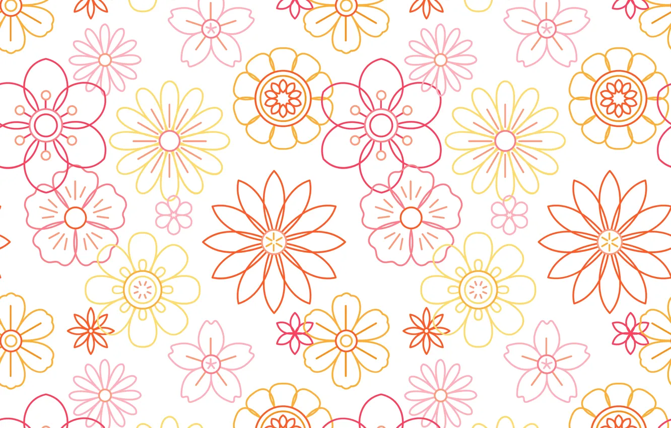 Фото обои белый, цветы, фон, vector, текстура, flowers