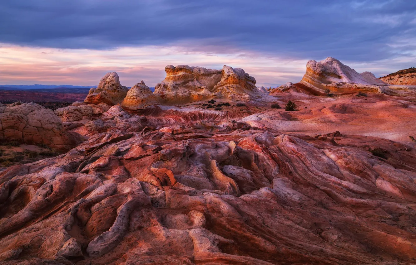 Фото обои закат, скалы, пустыня, каньон