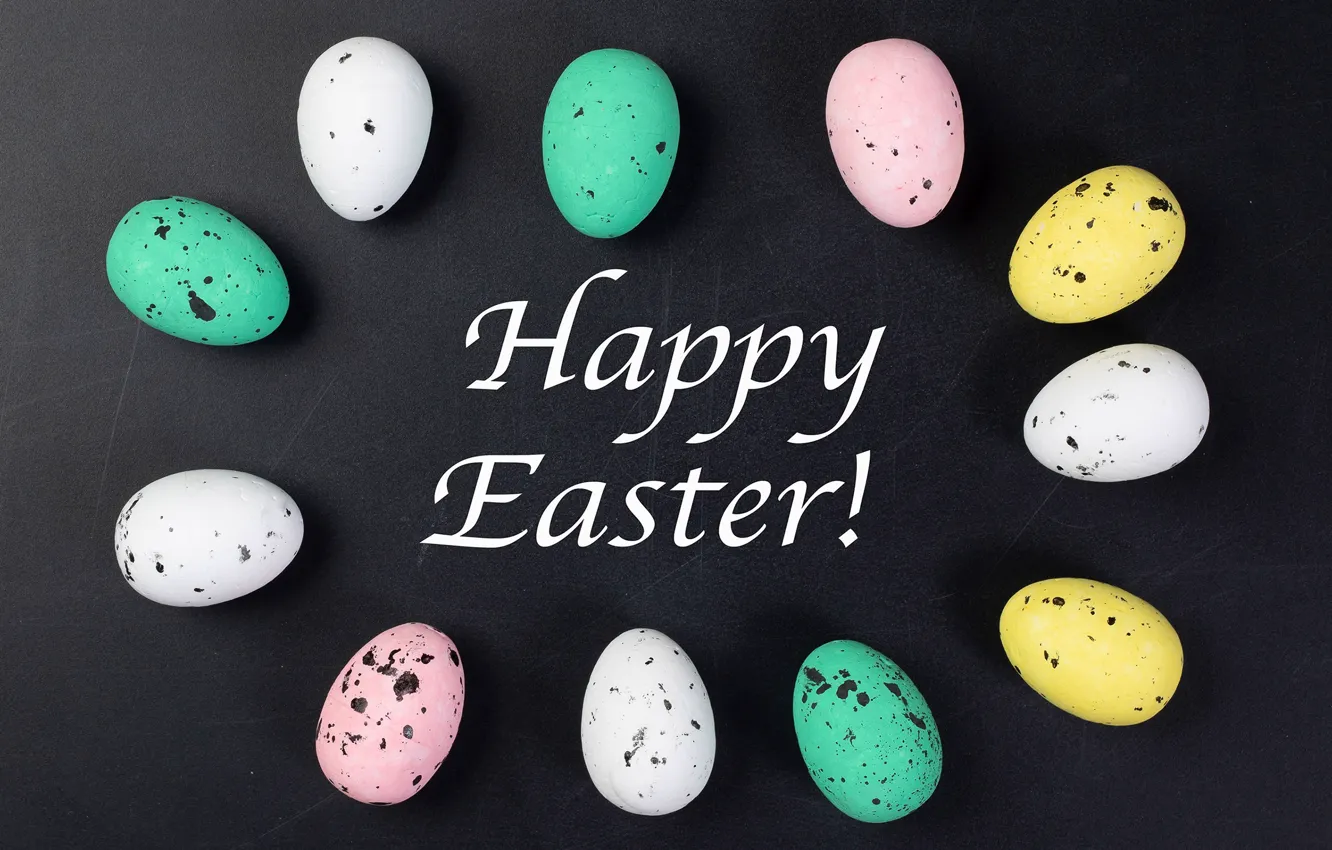 Фото обои яйца, Пасха, разноцветные, Easter