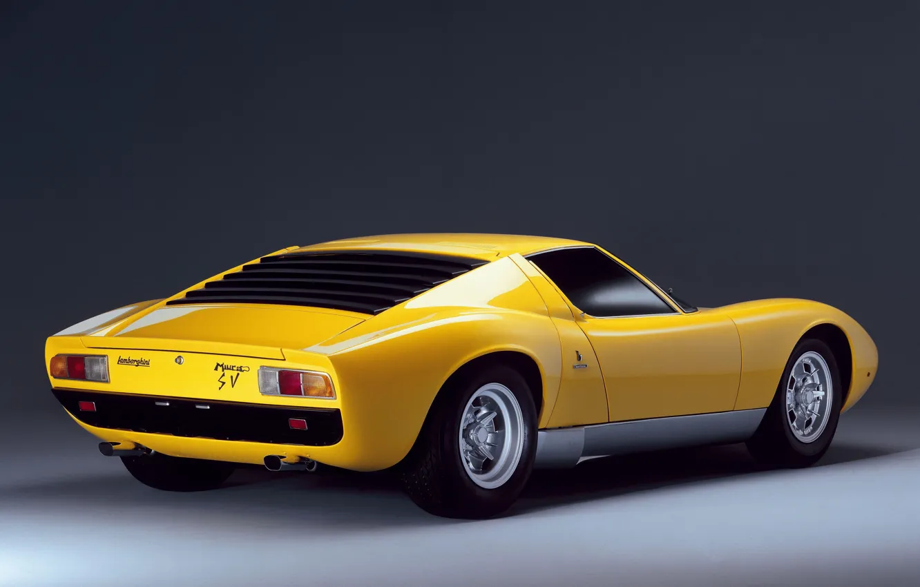Фото обои Lamborghini, Classic, Miura, Classic car, Lamborghini Miura P400 SV, 1971 год