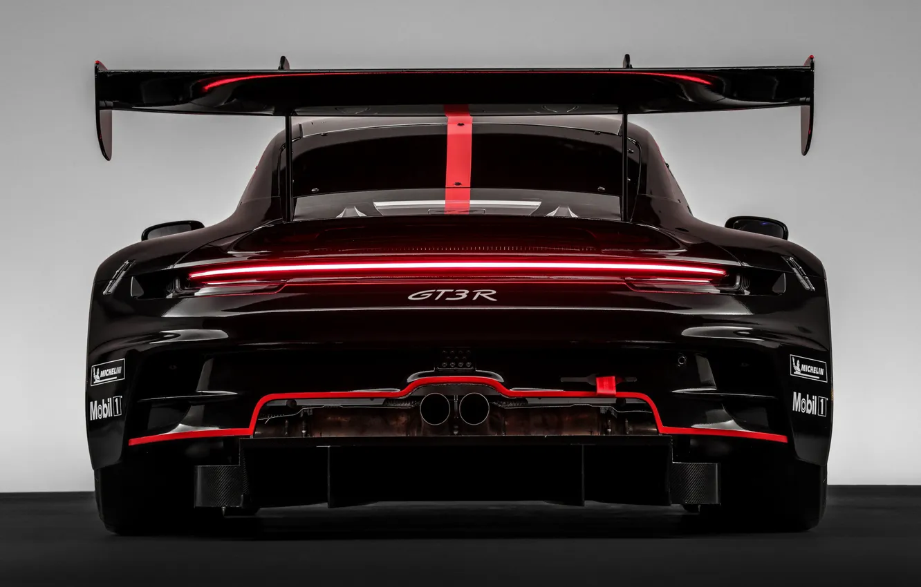 Фото обои Porsche, вид сзади, sports car, 2022, Porsche 911 GT3 R, 911 GT3 R