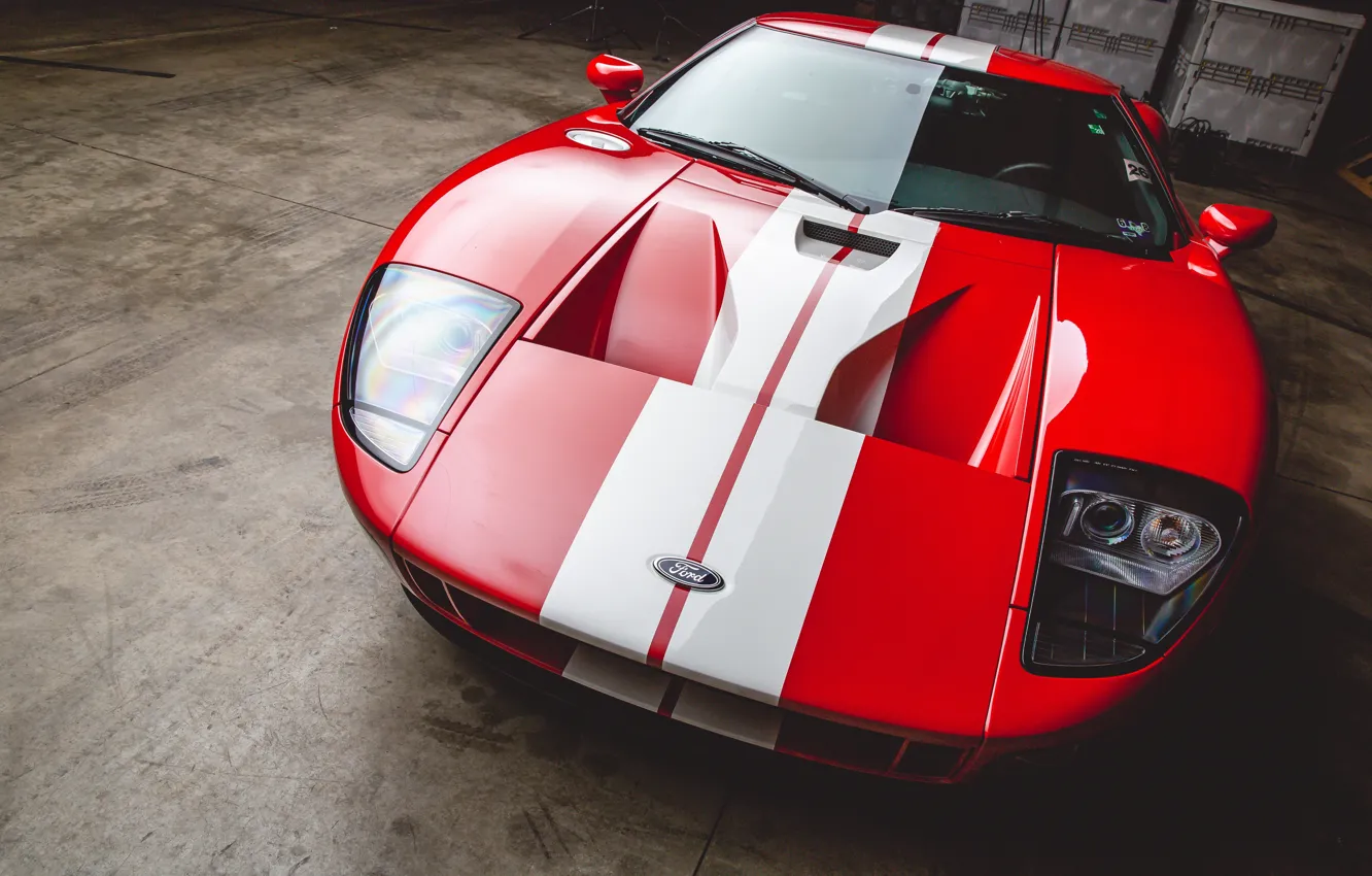 Фото обои Ford, 2006, Ford GT, red, GT