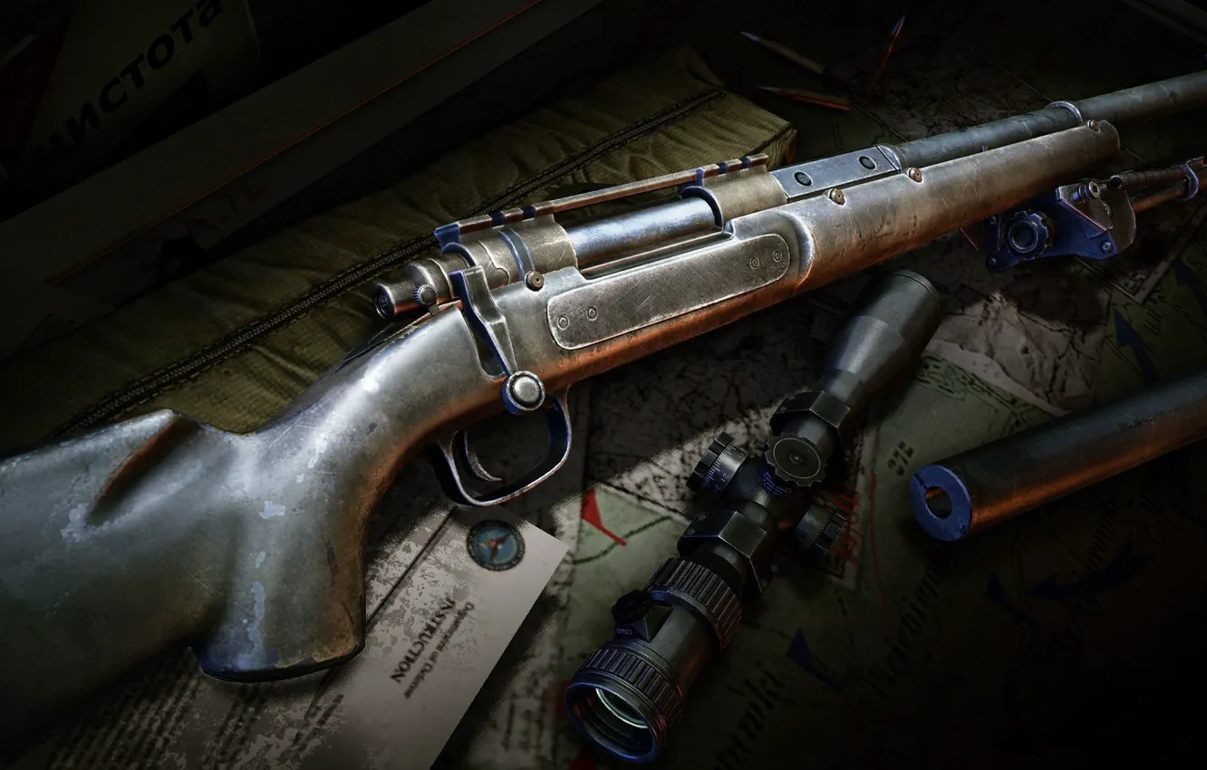 Фото обои оружие, оптика, прицел, винтовка, Sniper Ghost Warrior 2, Remington M24