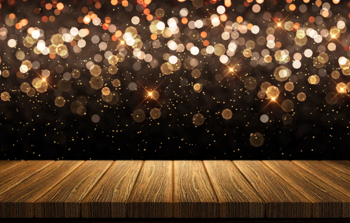 Фото обои фон, доски, golden, золотой, gold, new year, wood, background