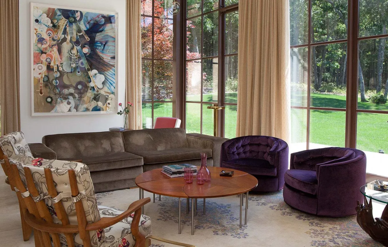 Фото обои дизайн, стиль, интерьер, Нью-Йорк, East Hampton, современная гостиная, modern living room, Ист-Хэмптон