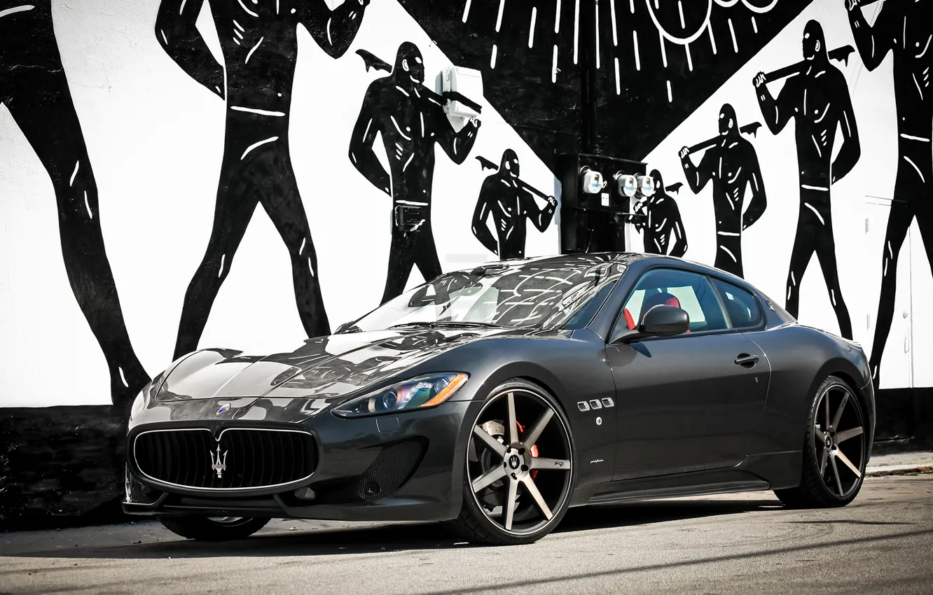 Фото обои Maserati, Turismo, wheels, Gran, lowered, Customized, on 22, Niche