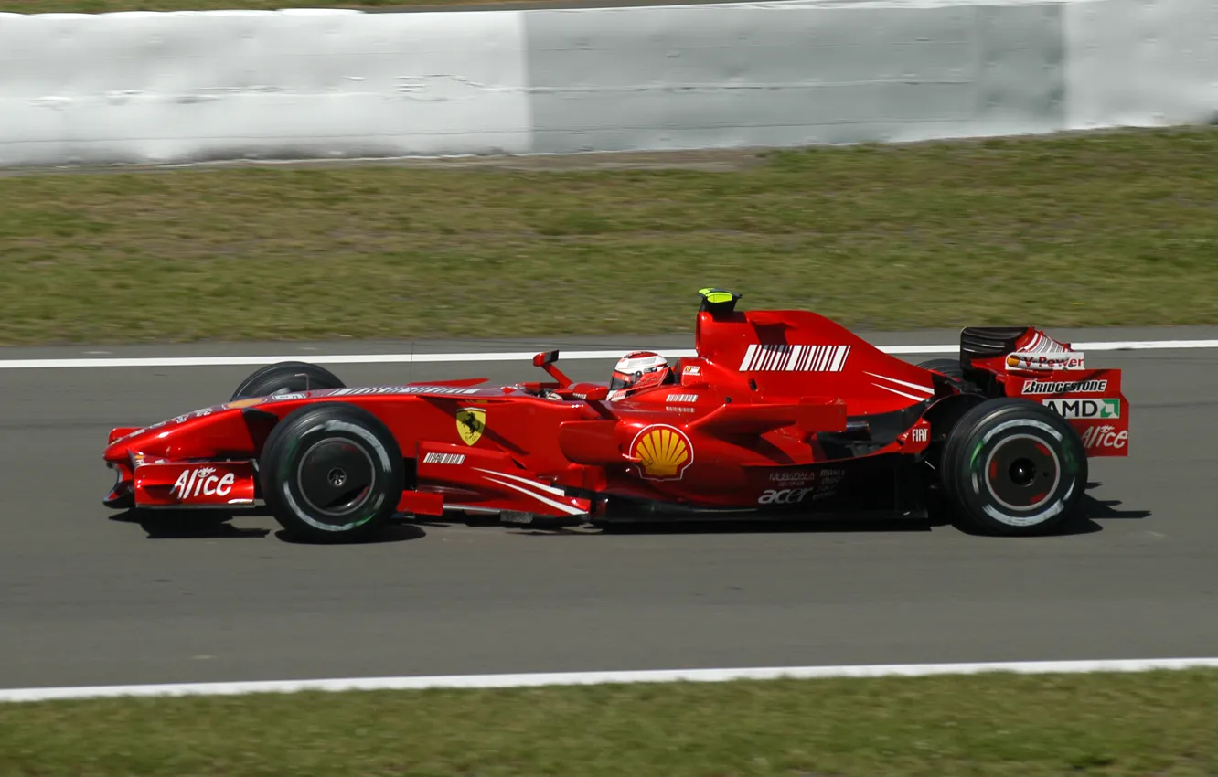 Фото обои Ferrari, Formula 1, 2007, Nürburgring, Räikkönen