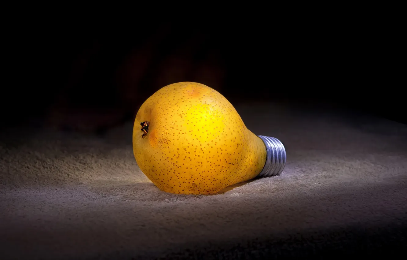Фото обои лампа, груша, lamp, pear
