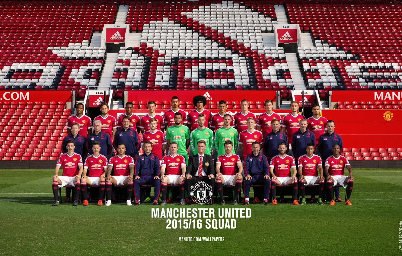 Фото обои состав, Adidas, Manchester United, Манчестер Юнайтед, Man United