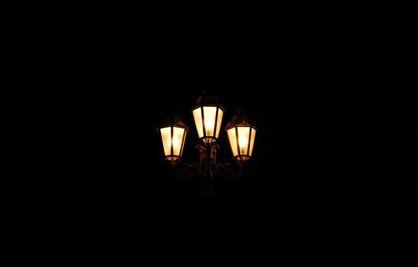 Фото обои свет, Ночь, фонари