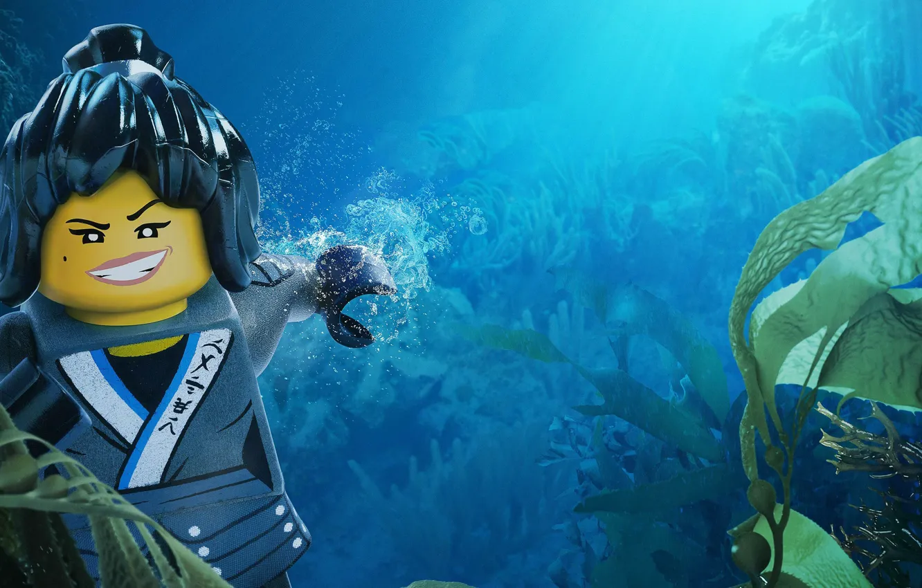 Фото обои Lego, animated film, animated movie, Nya, The Lego Ninjago