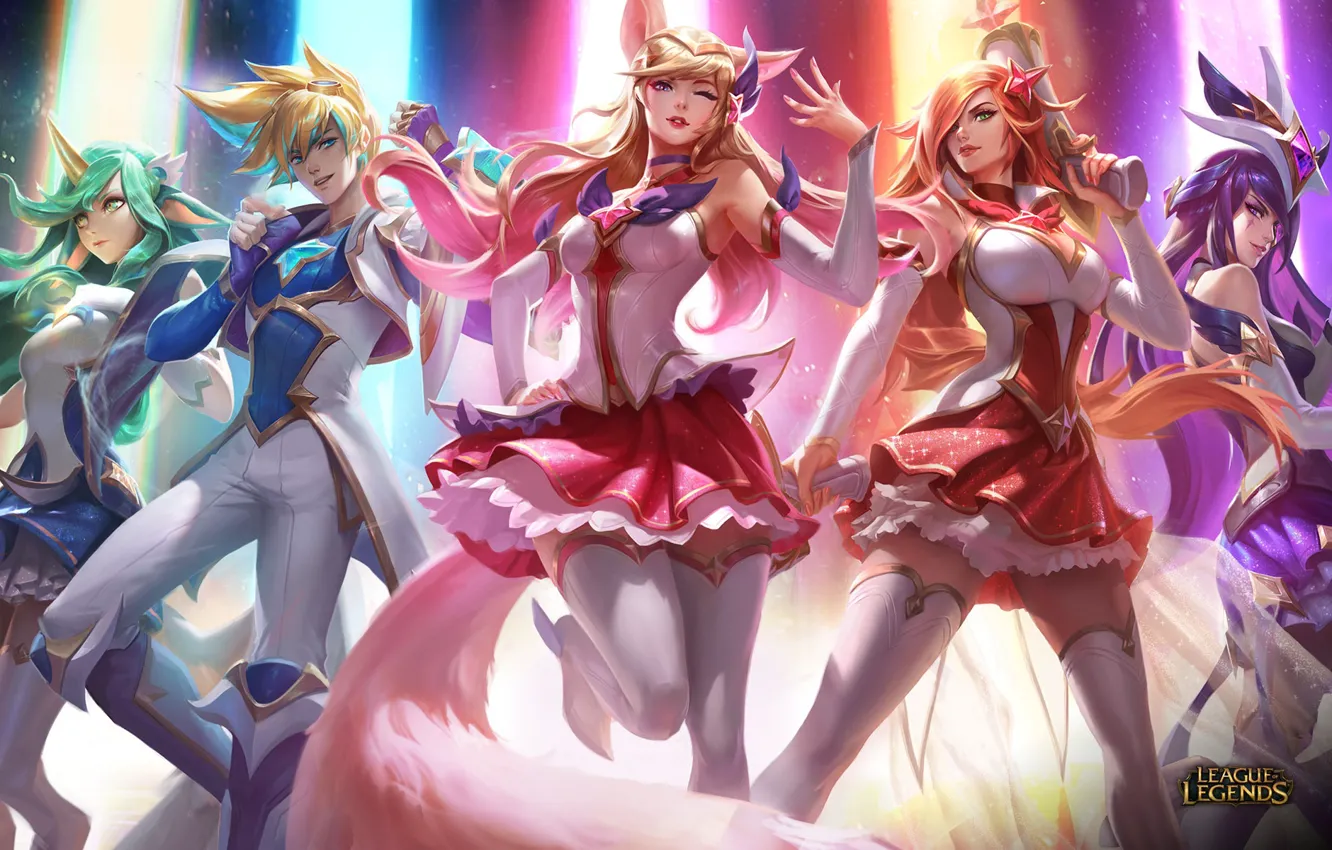 Фото обои игра, game, character, красотки, лучи света, персонаж, League of Legends, LOL