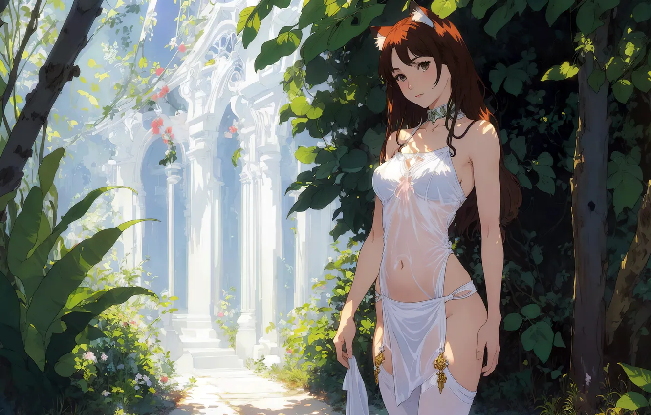 Фото обои girl, fantasy, nature, anime, art, digital art, fantasy art, fantasy girl