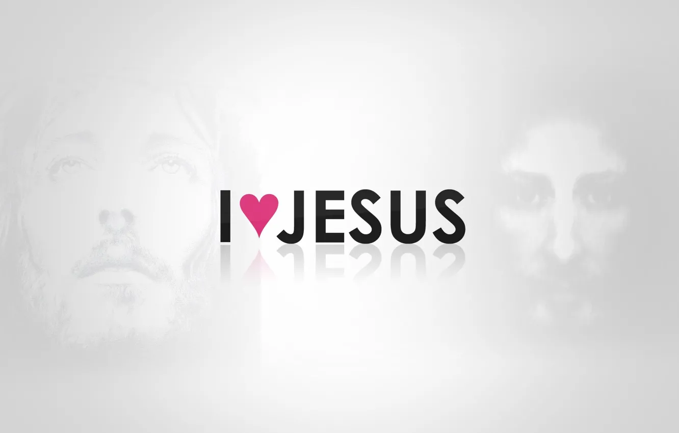 Фото обои любовь, сердце, Исус