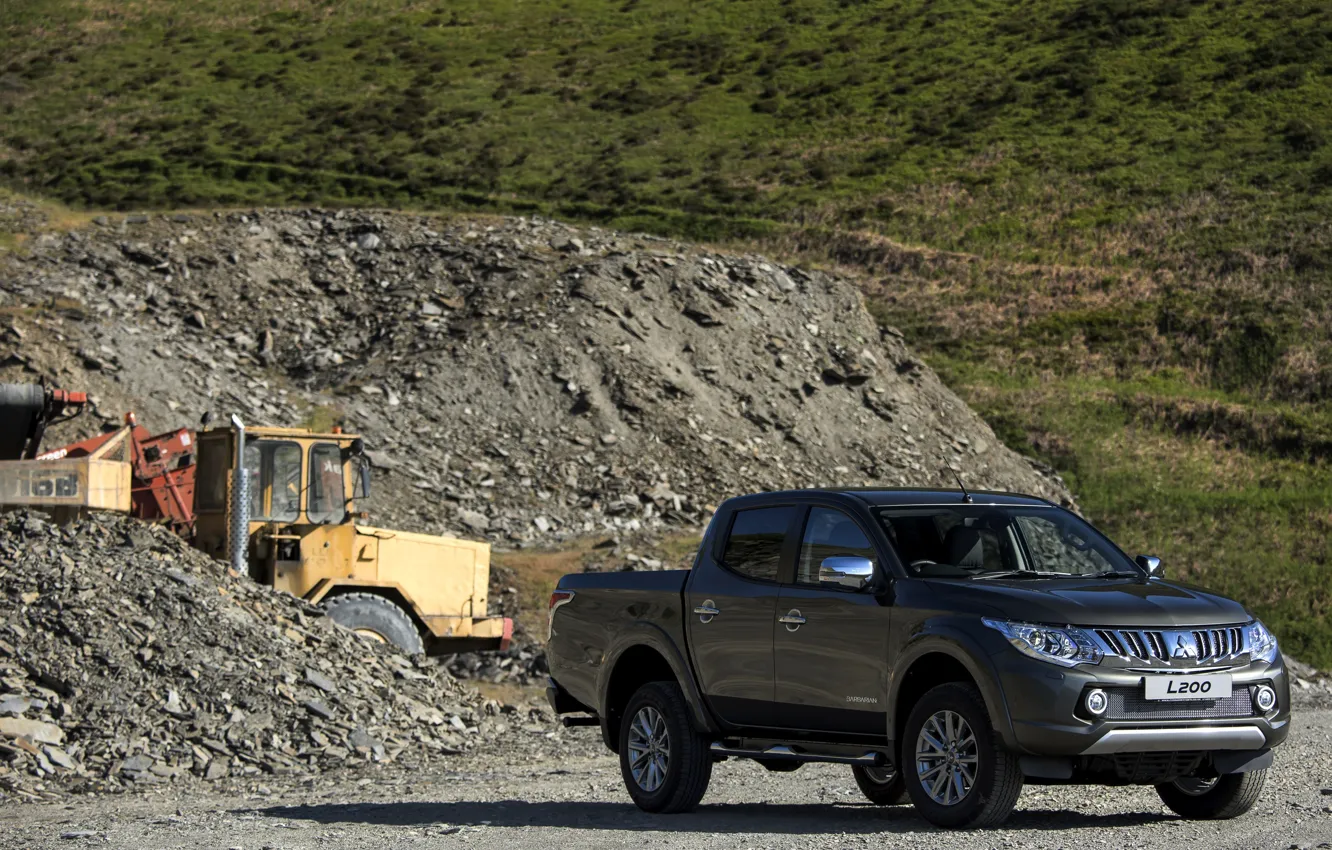 Фото обои грузовик, Mitsubishi, пикап, L200, 2015