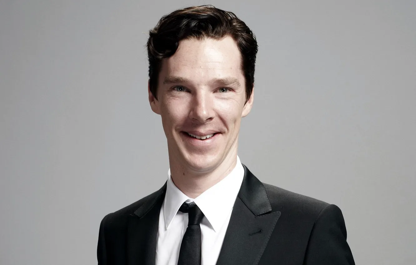 Фото обои серый фон, Бенедикт Камбербэтч, Benedict Cumberbatch, британский актер