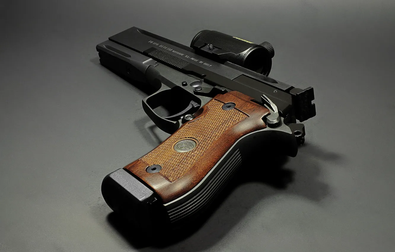 Фото обои макро, пистолет, Beretta 87