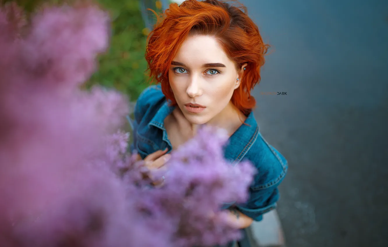 Фото обои взгляд, девушка, лицо, рыжая, рыжеволосая, Alexander Drobkov-Dark, Мария Ларина