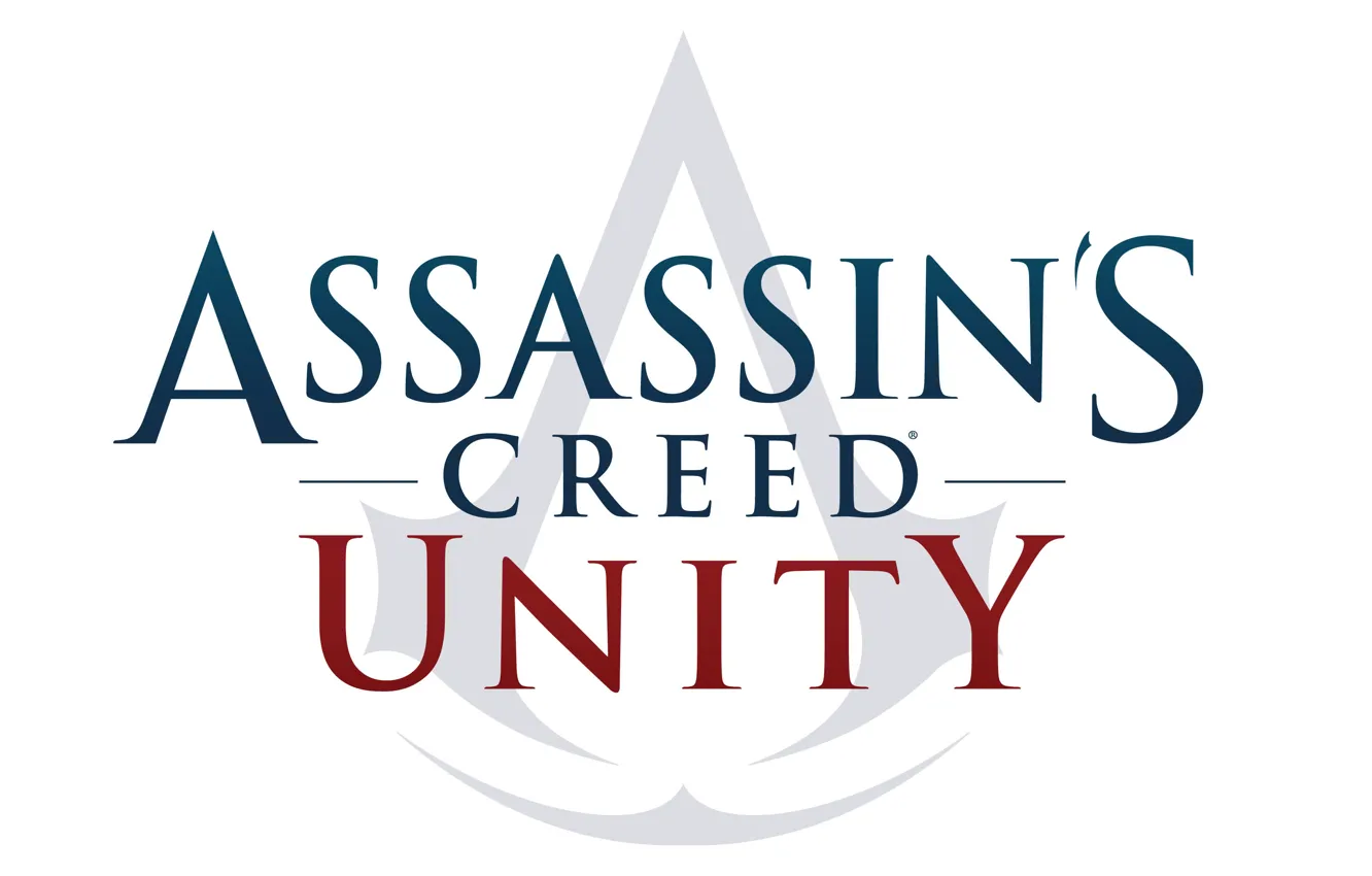 Фото обои фон, логотип, Assassins creed unity